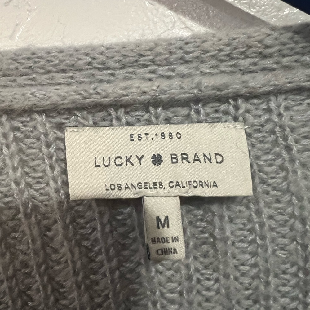 Lucky brand grey long sleeve cardigan - Picture 2 of 3